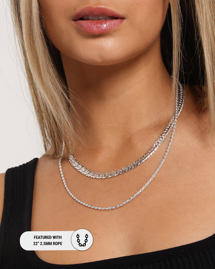 House Of Auric 6.4mm Double Curb Chain Sterling Silver