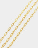 Raising Hell Women's Customisable Long Cable Necklace Gold
