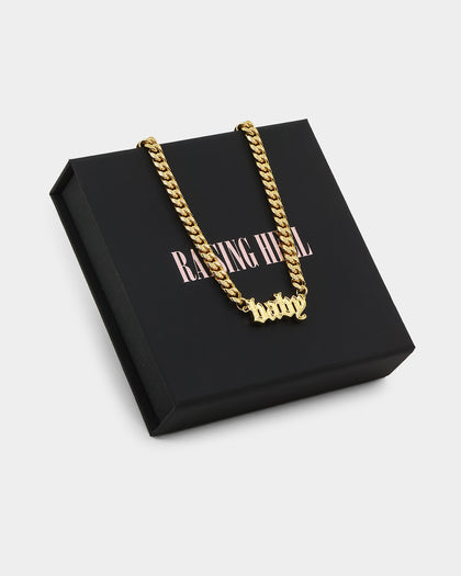 Raising Hell Women's Baby Necklace Gold