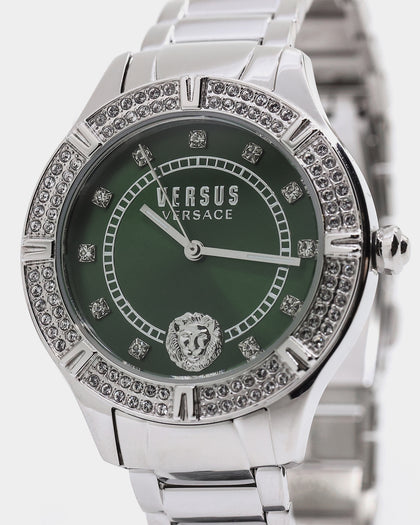 Versus Versace Women's Canton Road 36mm Watch Silver/Green