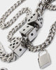 Infra Double Dice Padlock Chain Set Stainless Steel