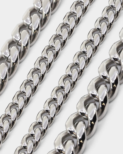 Infra Double Dice Padlock Chain Set Stainless Steel