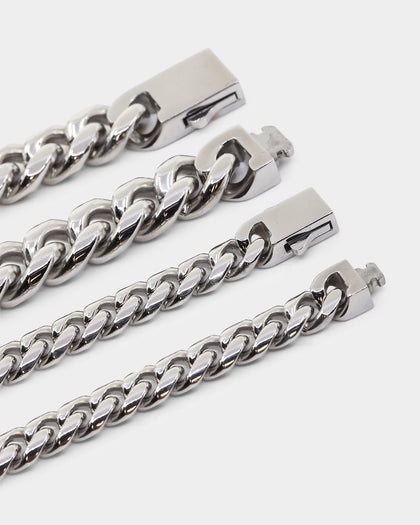 Infra Double Dice Padlock Chain Set Stainless Steel