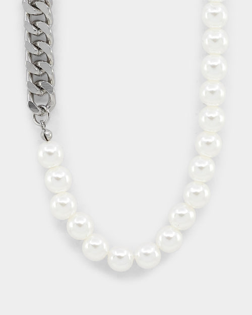 Infra Cuban Split Pearl Chain Stainless Steel