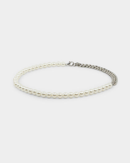 Infra Cuban Split Pearl Chain Stainless Steel
