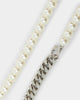 Infra Cuban Split Pearl Chain Stainless Steel