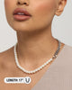 Infra Cuban Split Pearl Chain Stainless Steel