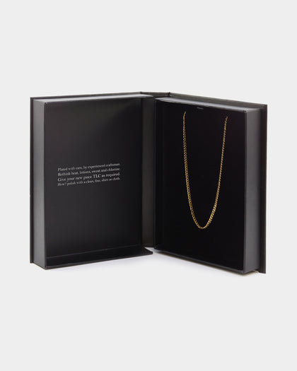 NXS 2.7MM Diamond Cut Curb Chain Gold