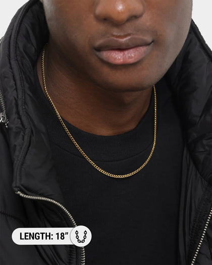 NXS 2.7MM Diamond Cut Curb Chain Gold