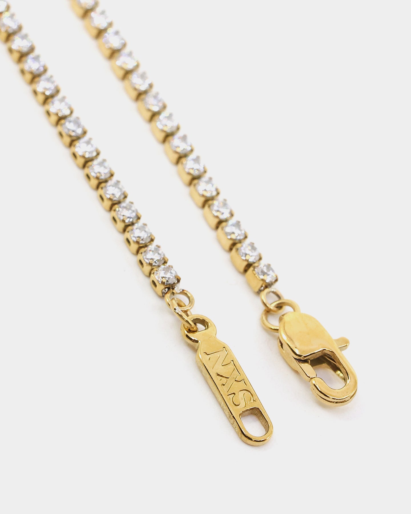 NXS 2MM Micro Tennis Necklace Gold | Culture Kings US