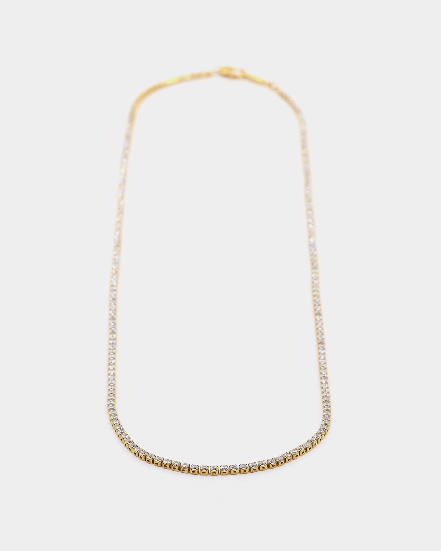 NXS 2MM Micro Tennis Necklace Gold | Culture Kings US