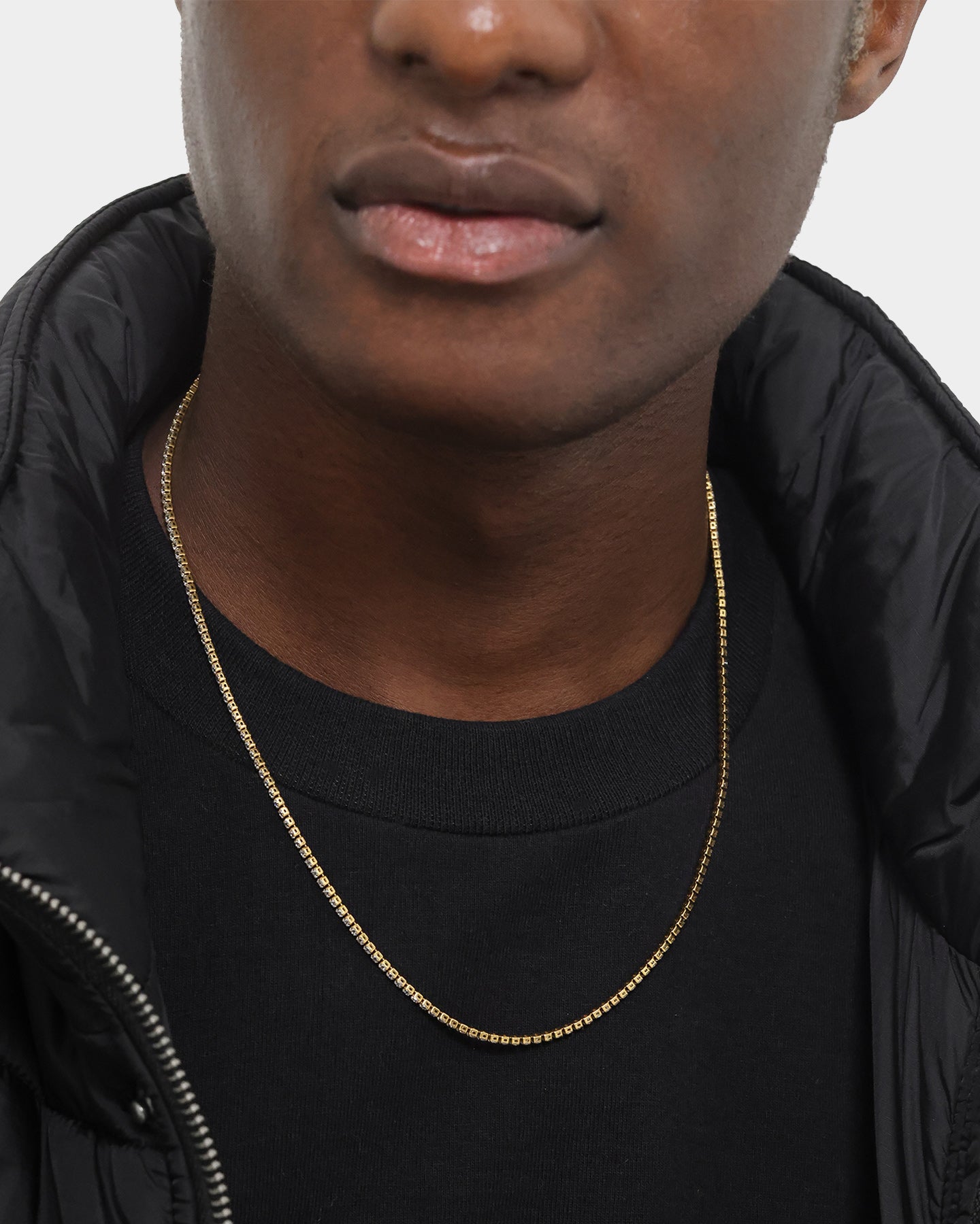 NXS 2MM Micro Tennis Necklace Gold | Culture Kings US