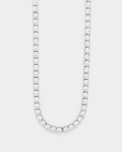 NXS 5mm Tennis Chain White Gold
