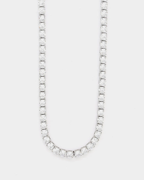 NXS 5mm Tennis Chain White Gold