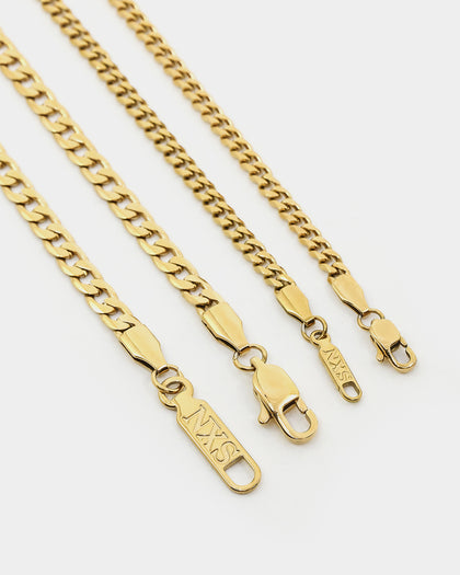 NXS Diamond Cut Curb Set Gold