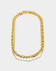 NXS Diamond Cut Double Chains Gold