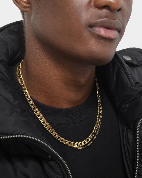 NXS Diamond Cut Double Chains Gold