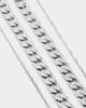 NXS Diamond Cut Double Chains White Gold