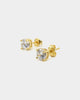 NXS Round Cut Earrings Gold