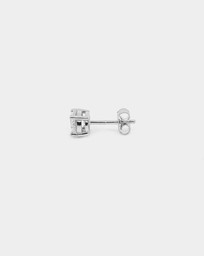 NXS Round Cut Earrings White Gold