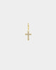 NXS Mini Cross Earring Iced Gold