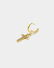 NXS Mini Cross Earring Iced Gold