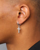 NXS Mini Cross Earring White Gold