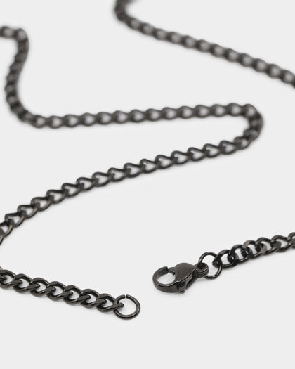 NXS Hollow Cross Chain Black