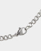 NXS Hollow Cross Chain White Gold
