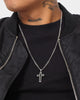 NXS Hollow Cross Chain White Gold