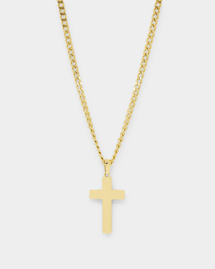 NXS Solid Cross Chain Gold
