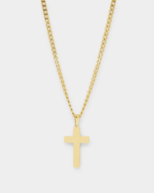 NXS Solid Cross Chain Gold