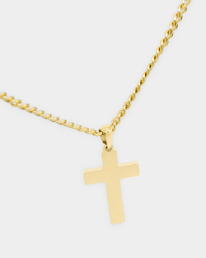 NXS Solid Cross Chain Gold