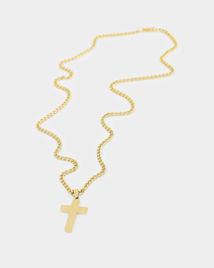 NXS Solid Cross Chain Gold