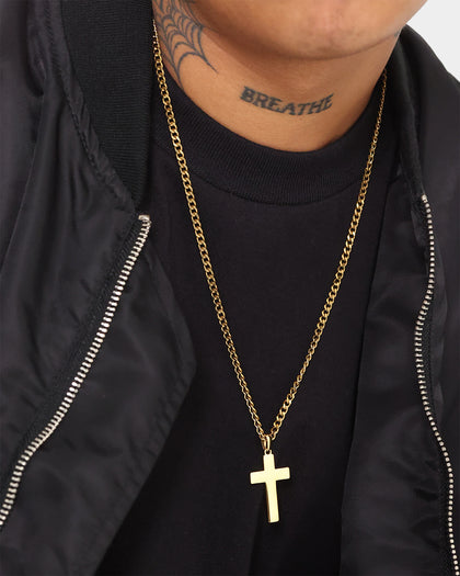 NXS Solid Cross Chain Gold