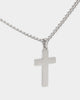 NXS Solid Cross Chain White Gold