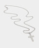 NXS Solid Cross Chain White Gold