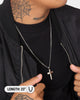 NXS Solid Cross Chain White Gold
