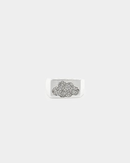 Wild For The Weekend Cloud Crystal Signet Ring (Medium) Silver