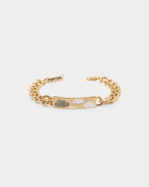 Wild For The Weekend Cloud ID Bracelet Gold