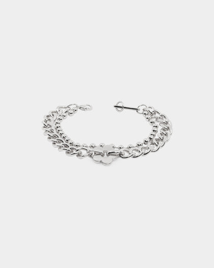 Wild For The Weekend Flower Bracelet Silver