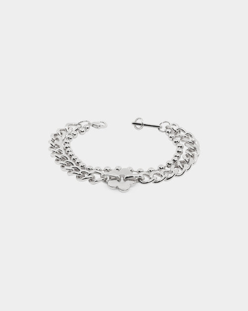 Wild For The Weekend Flower Bracelet Silver