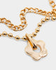Wild For The Weekend Flower Necklace Gold