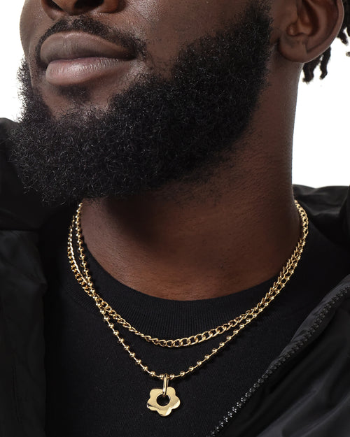 Wild For The Weekend Flower Necklace Gold