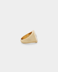 Wild For The Weekend Octagon Sun Signet Ring (Large) Gold