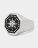 Wild For The Weekend Octagon Sun Signet Ring (Medium) Silver