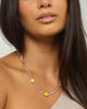 Wild For The Weekend Smiley Beaded Necklace Gold
