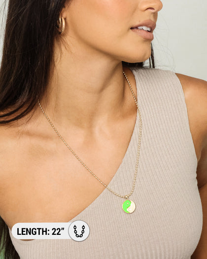 Wild For The Weekend Yin Yang Pendant Gold