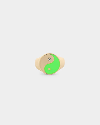 Wild For The Weekend Yin Yang Signet Ring (Medium) Gold