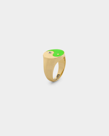 Wild For The Weekend Yin Yang Signet Ring (Medium) Gold